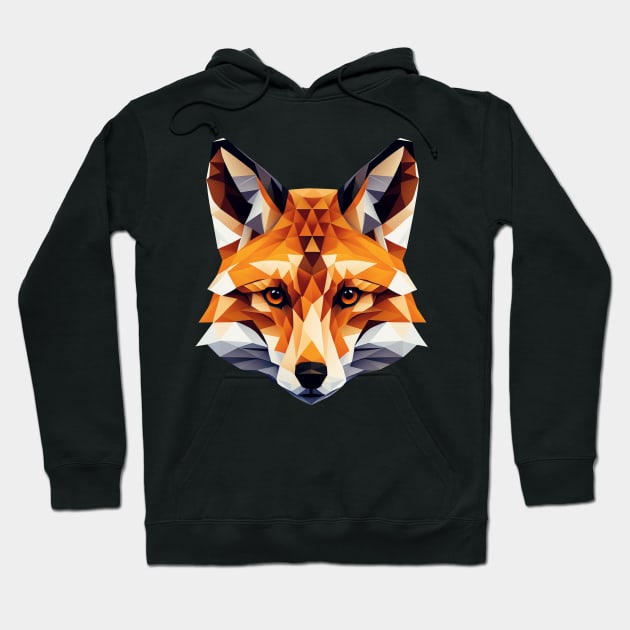 Fox Head Geometric Hoodie by Bondoboxy